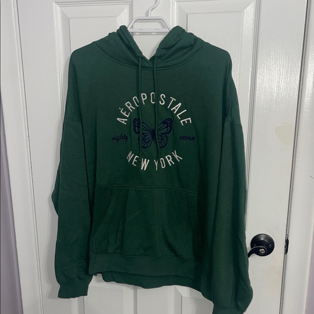 Aeropostale Forest Green Hoodie Sweater